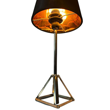 Uretti - Funda 1593 5588 Zümrüt Luna Noir Modern Abajur Metal Ayaklı Masa Lambası