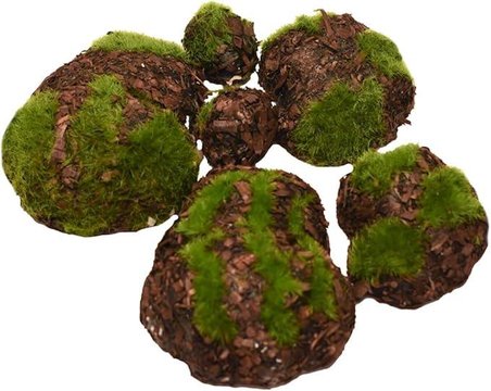 Yapay Taş Yosun Teraryum Dikey Bahçe Dekoru Kahverengi Yeşil Yosunlu