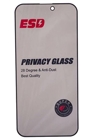 Anti Static Glass Ekran Koruyucu Apple Iphone 15 Pro Max Full Kaplayan Çizilmeyen Suya Dayanıklı