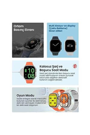 Hzl Watch 8 Ultra Pro Max Siyah Akıllı Saat