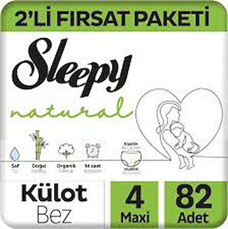SLEEPY NATURAL 2'Lİ FIRSAT 82ADET SLEEPY