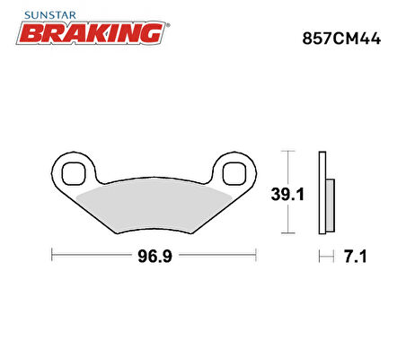 SİNTERLİ FREN BALATASI / POLARIS / XPLORER L 4X4 / 400cc / ÖN  / 1995-1996-1997-1998-1999-2000-2001-2002