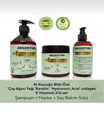 ARGENTINA KERATİN & ARGAN YAĞLI 3' LÜ SAÇ BAKIM SETİ