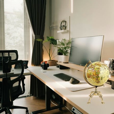 Dünya Küre Ev Ofis Masa Dekoru Döner Küre Modern Harita 20x40cm