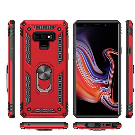 Gpack Samsung Galaxy Note 9 Kılıf Vega Standlı Yüzüklü Mıknatıslı