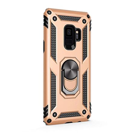 Gpack Samsung Galaxy S9 Kılıf Vega Standlı Yüzüklü Mıknatıslı