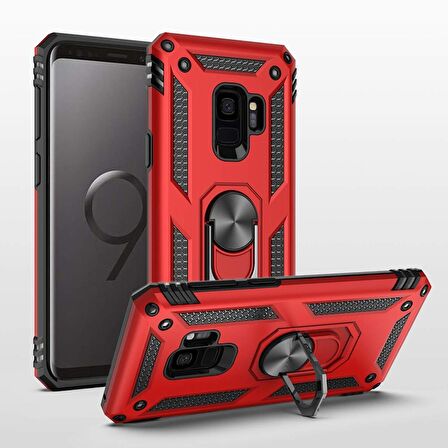 Gpack Samsung Galaxy S9 Kılıf Vega Standlı Yüzüklü Mıknatıslı