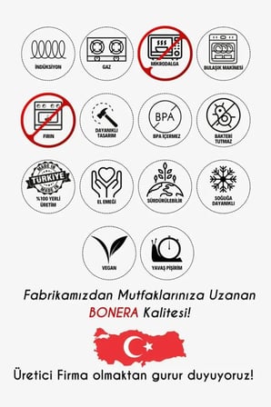 Bonera Emaye 6 Parça Kırmızı Mini Academia Tencere Seti