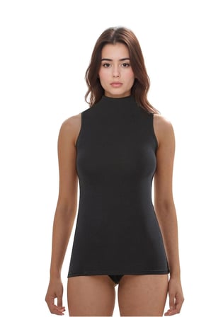 Kadın Modal Pamuklu Likralı Kolsuz Yarım Balıkçı Yaka 4'lü Atlet T-shirt Q6K6K1T4KA