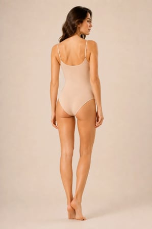 Kadın İnce Askılı Pamuklu Çıtçıtlı Body