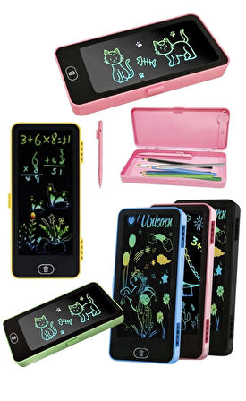 Writing Tablet Lcd 6,5 Inç Dijital Kalemli Çizim Yazı Tahtası Ve Kalemlik Grafik Not Eğitim Tableti