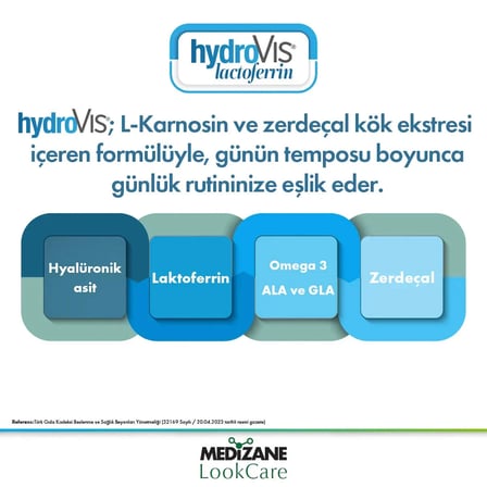 Medizane LookCare HydroVIS Lactoferrin Gıda Takviyesi - 30 Kapsül