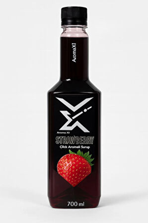 Aromax Çilek Aromalı Konsantre Şurup 700 ml| Kokteyl, Kahve, Smoothie ve Tatlılar İçin Profesyonel Kullanım