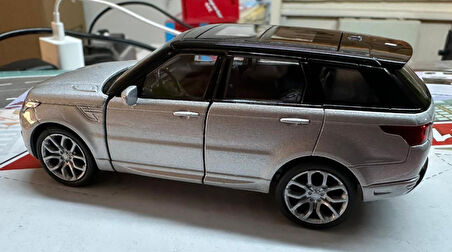 Oyuncak Metal Model Araba 1/36 Çek Bırak Gri Range Rover Sport