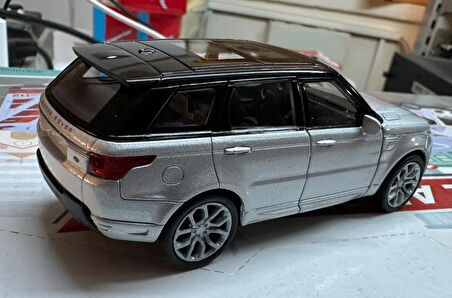 Oyuncak Metal Model Araba 1/36 Çek Bırak Gri Range Rover Sport