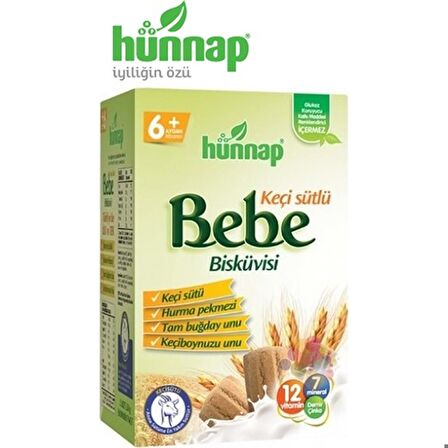 Hünnap Bebe Bisküvisi Keçi Sütlü 400 gr 8'li Set (Toplam 3200 gr)