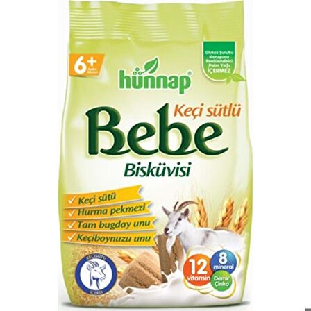 Hünnap Bebe Bisküvisi Keçi Sütlü 400 gr 8'li Set (Toplam 3200 gr)