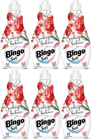 Bingo Soft Çamaşır Yumuşatıcı Konsantre 1440 ml Şakayık Baharı (6'lı Set)