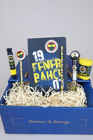 Lisansli Fenerbahçe Noktali Defter,2'Li Kurşun Kalem ,Kalemtıraş,Silgi Ve Versatil Uçlu Kalem Seti 
