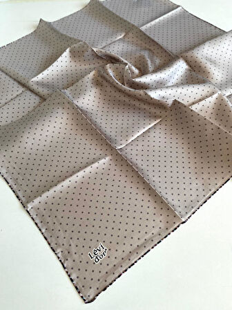 Levidor Tivil Saf İpek Eşarp 49357 Vizon Karışık Desen