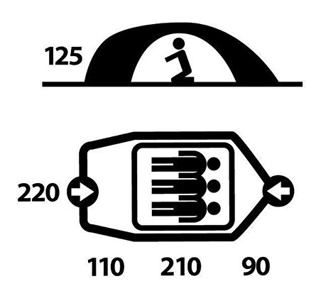 Husky Bizon 220×420×125cm 3 Kişilik Çadır 2 Girişli Kamp Çadırı