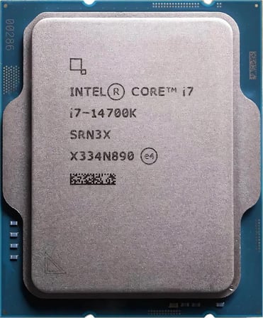 INTEL CORE i7 14700K 61MB 20çekirdekli O/B UHD 770 1700p 125w Kutusuz+Fansız         