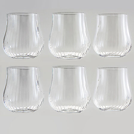 Jumbo Tulipa Tumbler Optikli Bardak Takımı 350 ml