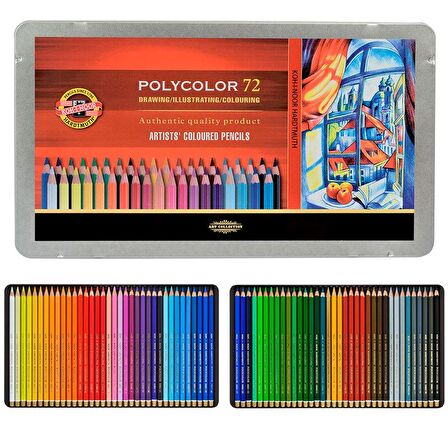 Koh-i-Noor Polycolor Kuru Boya Kalemi 72li Set 3827