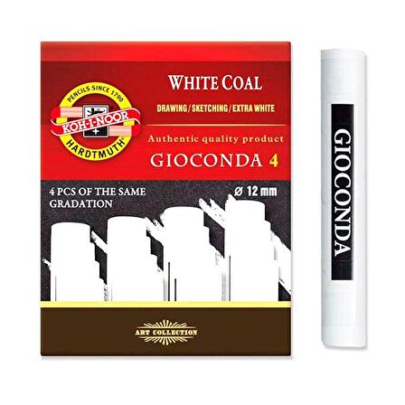 Koh-i-Noor Gioconda White Coal 4lü Set  Hard 8692/4