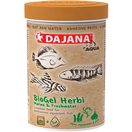 Dajana BioGel Jel Akvaryum Balık Yemi Herbivore 250 Ml