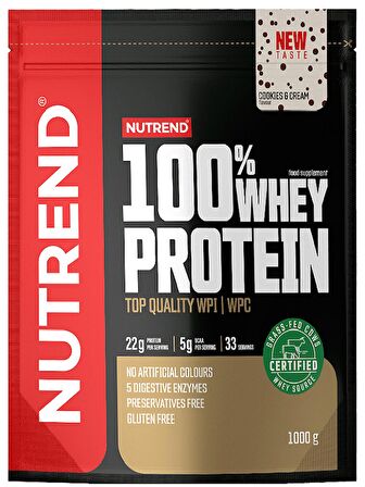 %100 Whey Protein 1000 gr - Cookies & Cream- kurabiye