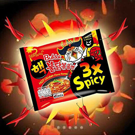 3X spicy buldak ramen Helal damgalı 