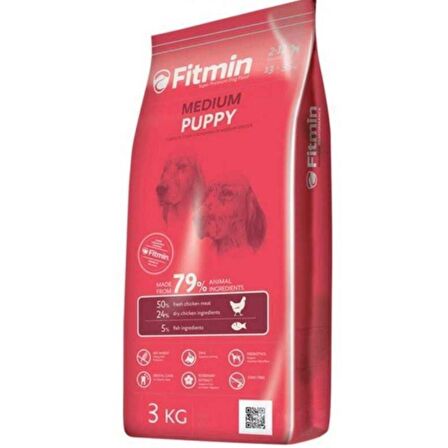 Fitmin Maxi Tavuklu Orta Irk Yavru Kuru Köpek Maması 3 kg