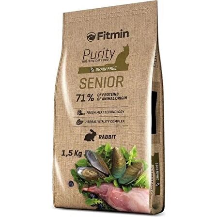 Fitmin Purity Senior Taze Tavşan Etli Yetişkin Kedi Maması 1,5 Kg