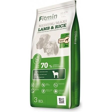 Fitmin Kuzu Etli Orta Irk Yetişkin Köpek Maması 3 Kg