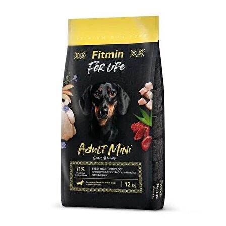 Fitmin Forlife Mini Irklar İçin Kümes Hayvanlı Yetişkin Köpek Maması 12 Kg