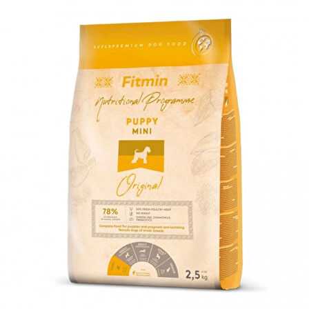 Fitmin Mini Puppy Taze Tavuk Etli Ufak Irk Yavru Köpek Maması 2,5 Kg