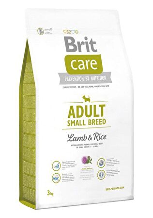 Brit Care Kuzu Etli-Pirinçli Küçük Irk Yetişkin Kuru Köpek Maması 3 kg