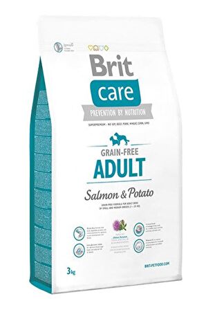 Brit Care Natural Patatesli-Somonlu Yetişkin Yaş Köpek Maması 3 kg