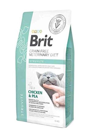 Brit Veterinary Diet Struvite Tahılsız Tavuk Bezelye Kuru Kedi Maması 5 Kg