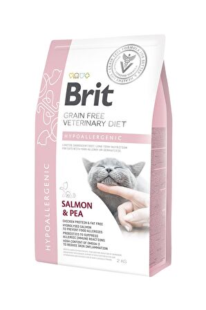 Brit Veterinary Diet Hypo-Allergenic Cilt Sağlığı Destekleyici Tahılsız Kedi Maması 2 Kg