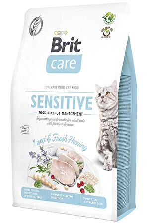 Brit Care Sensitive Hypo-Allergenic Böcek Proteinli Tahılsız Yetişkin Kedi Maması 2kg