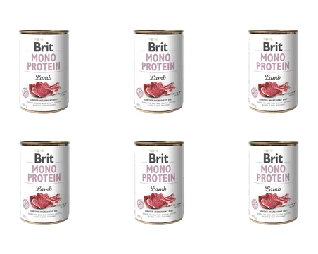 Brit Care Mono Protein Kuzu Etli Köpek Konservesi 400 Gr 6'lı Paket