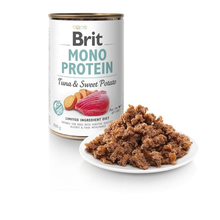 Brit Care Mono Protein Ton Balığı ve Tatlı Patetesli Köpek Konservesi 400 Gr 6'lı Paket