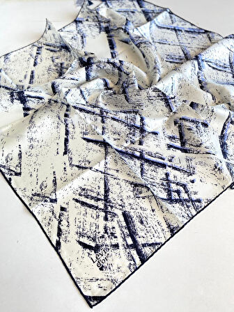 Levidor Tivil Saf İpek Eşarp 49362 Krem Karışık Desen