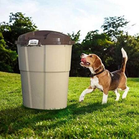 Bama Pet Dış Mekanlar Için Ideal Emniyet Kilitli Mama Saklama Kabı 30 kg