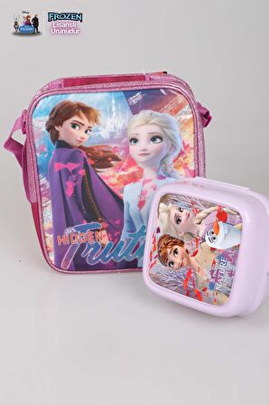 COOL GIRL LİSANSLI FROZEN ELSA BESLENME ÇANTASI VE BESLENME KUTUSU YEMEK SETİ