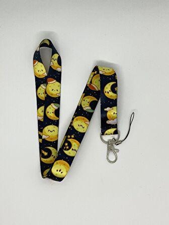 Sempatik Ay Temalı Boyun İpi 