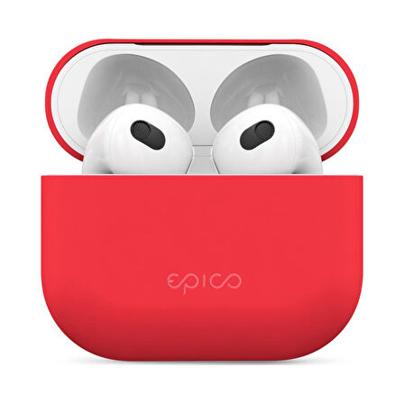 Epico Silikon Kılıf AirPods 3. Nesil - Kırmızı