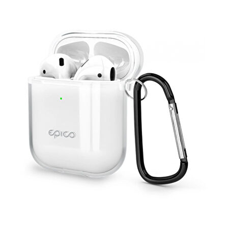 Epico Şeffaf Kılıf AirPods 1 / 2 - Beyaz Şeffaf